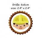 Button Bauarbeiter 6x6